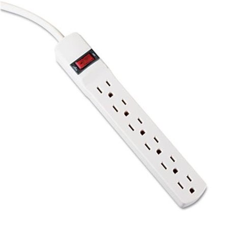 INNOVERA Innovera 73306 Six-Outlet Power Strip; 6-Foot Cord; 1.94 x 10.19 x 1.19; Ivory 73306
